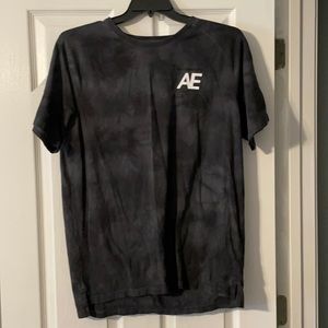 Black and gray tie dye American eagle tshirt